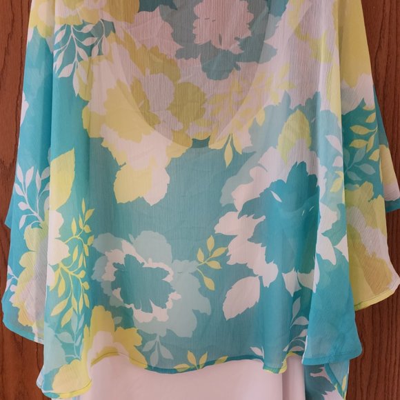 Womens Chiffon 2 piece top-1x - Picture 2 of 3